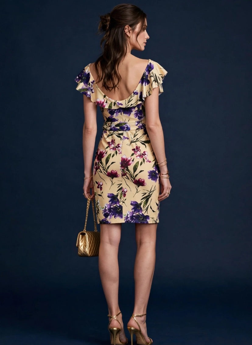 Ruffle V Dress