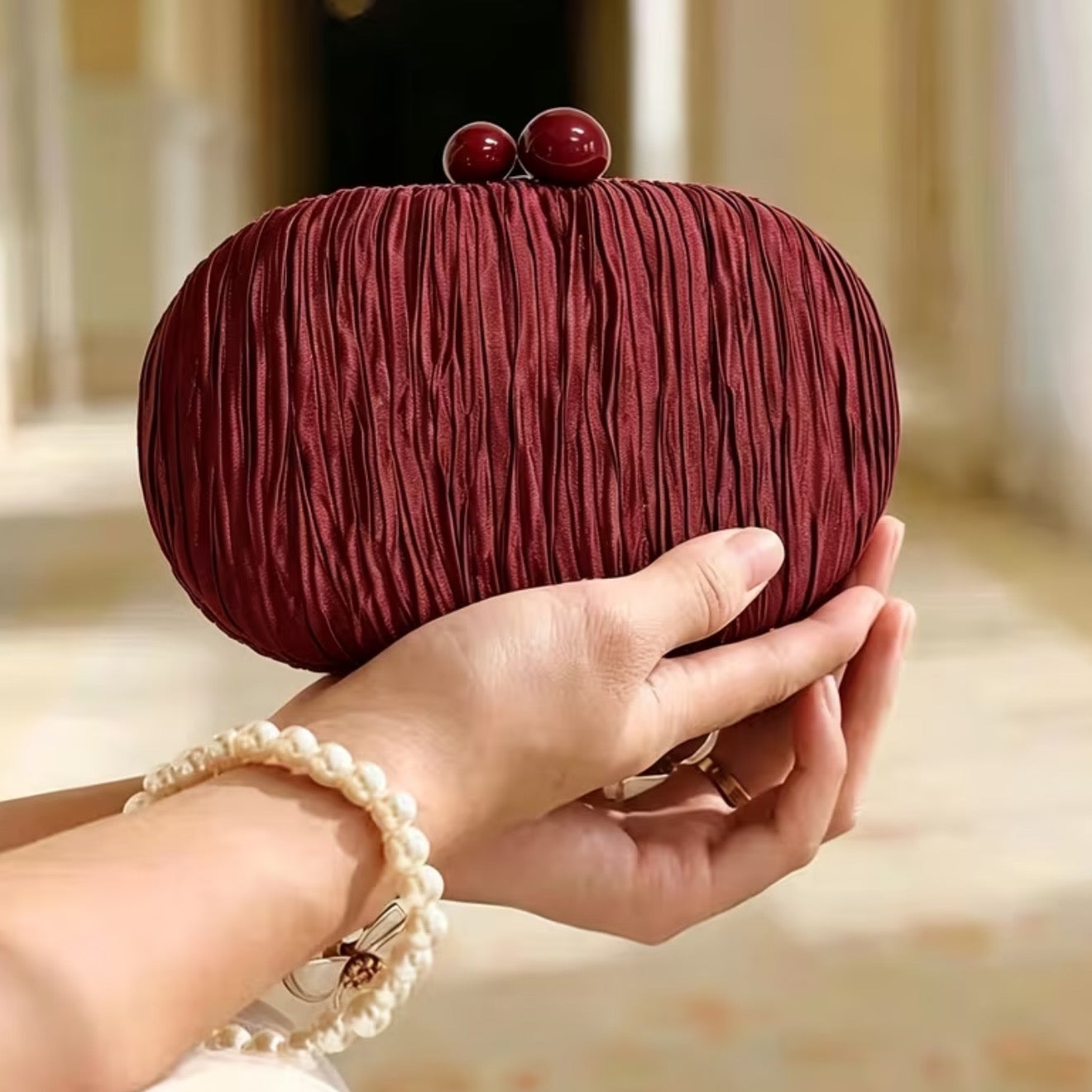 Regal Burgundy Clutch