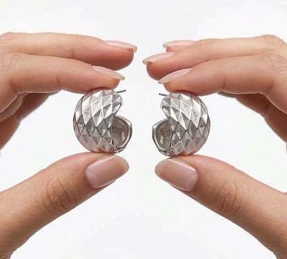Zephyr Textured Hoop Earrings