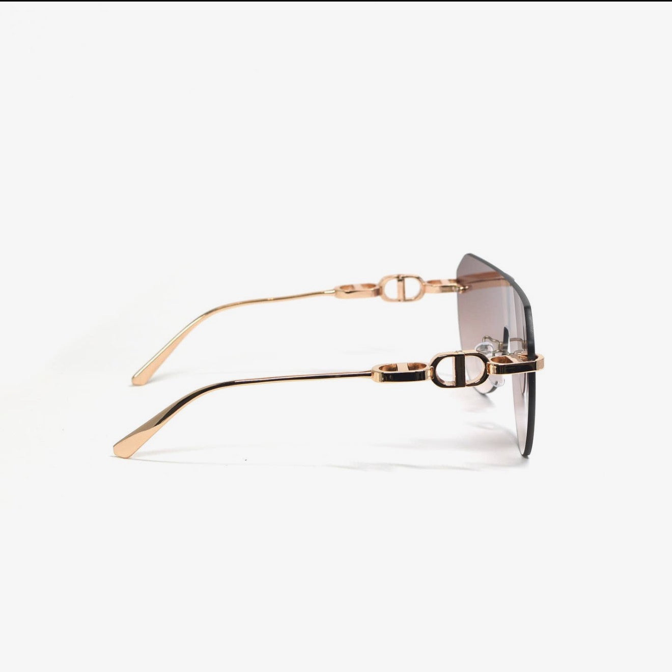 Oversized Rimless Aviator Sunglasses
