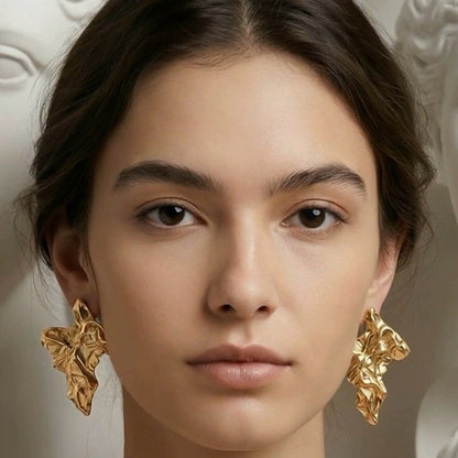 Gold Abstract Sculptural Earrings