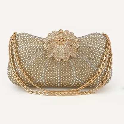 Crystal Floral Luxe Clutch