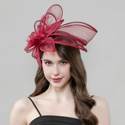 Sheer mesh with ribbon  Fascinators