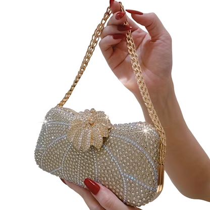 Crystal Floral Luxe Clutch