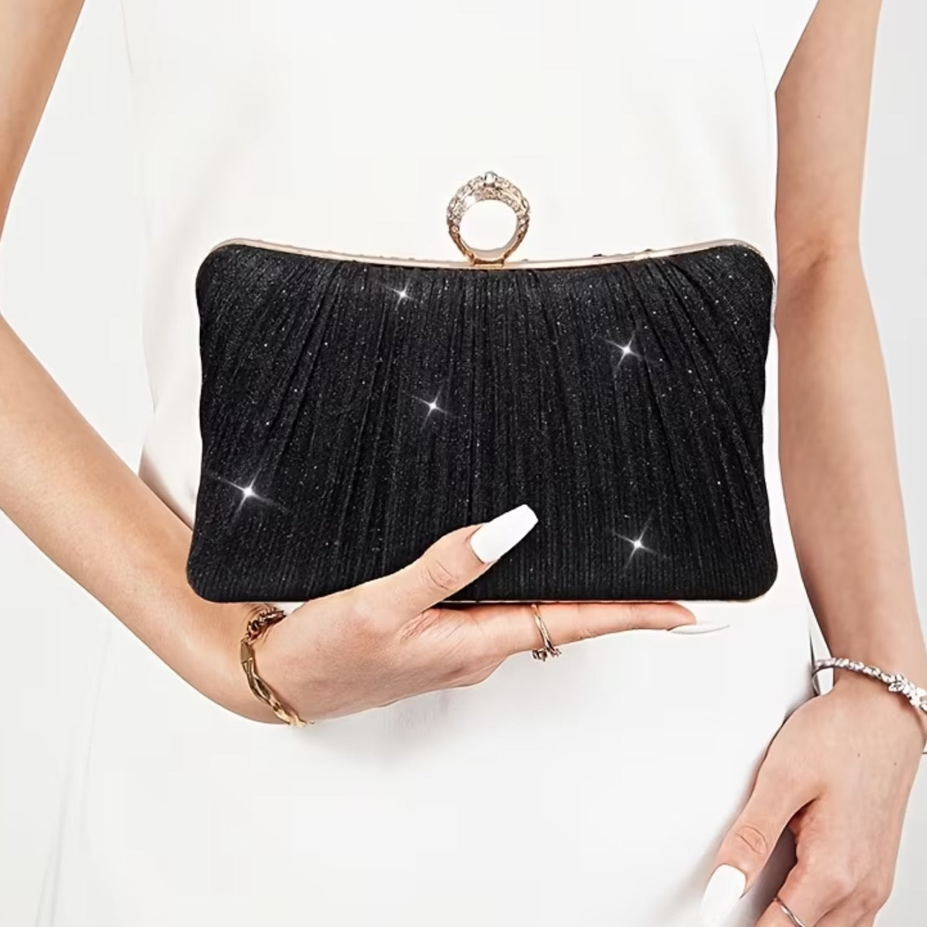 Eliora Pleated Royale Clutch