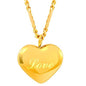 Serenity Heart Pendant Necklace with "Love"