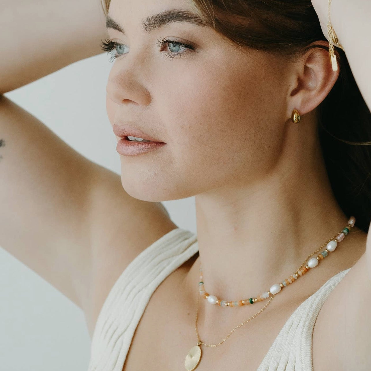 Pastel Pearl Beaded Necklace