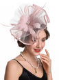 Champagne Flower Feather Fascinator