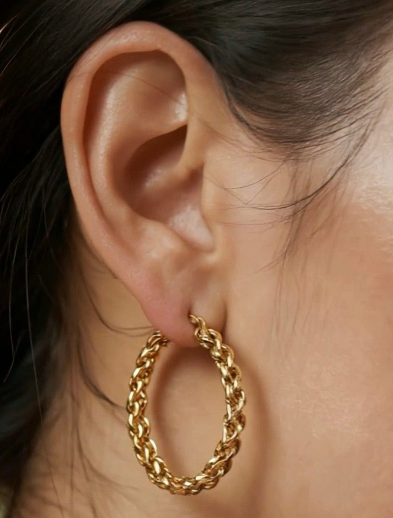 Volta Twisted Hoop Earrings