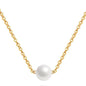 Dainty Gold Pearl Necklace