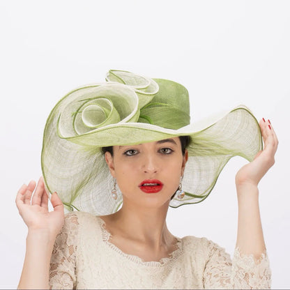 Double Layer Of Sinamay Floppy Hat