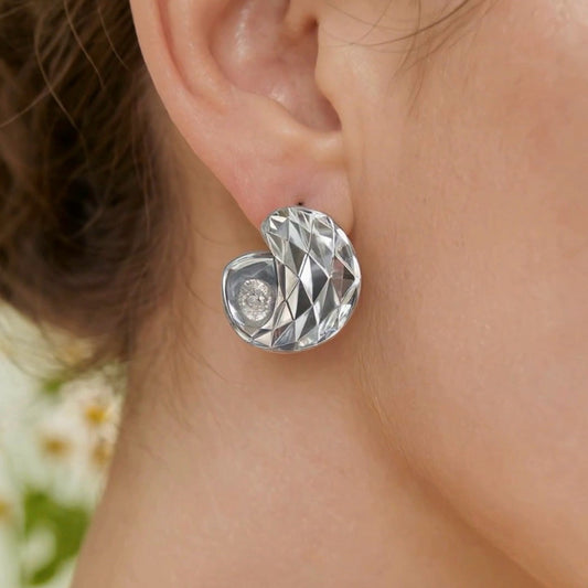 Zephyr Textured Hoop Earrings
