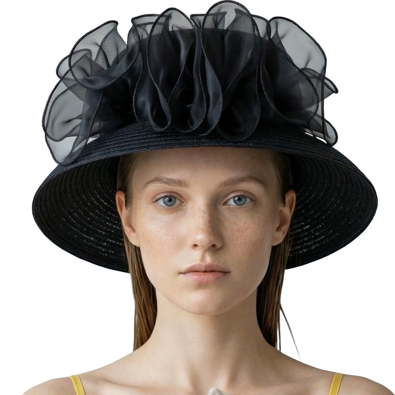 Rosette Organza church Hats