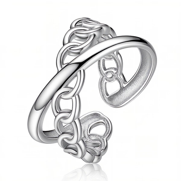Silver Chain Link Toe Ring