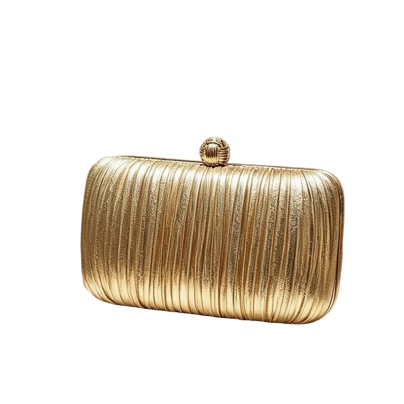 Gilded Pleated Royale Clutch