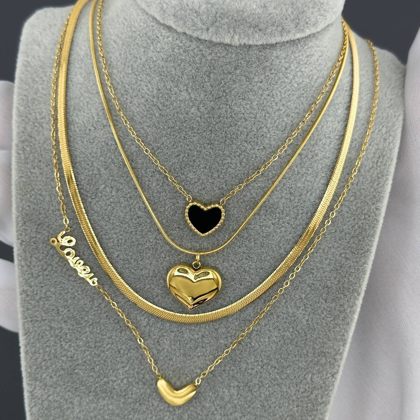 Laetitia Gold Heart Pendant Necklace