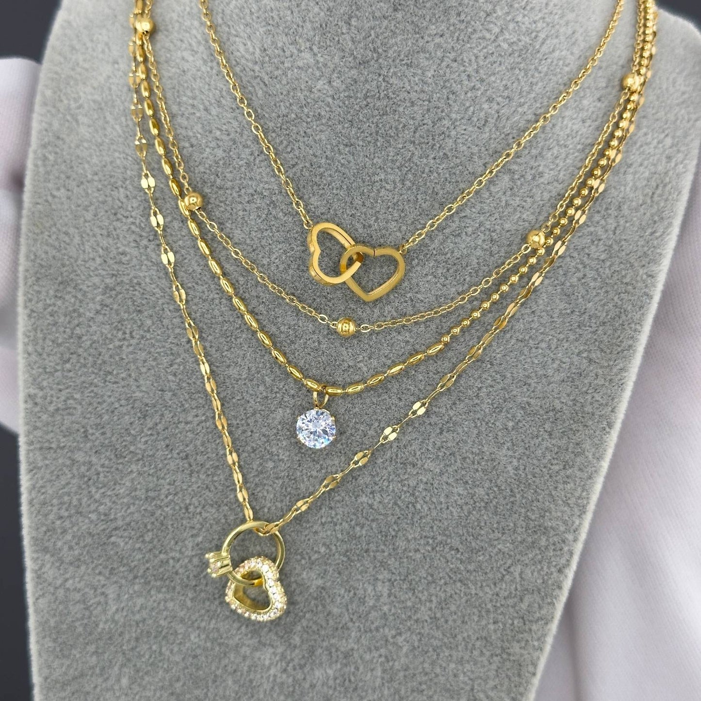 Bertina Hearts Necklace.