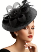 Flower Mesh Feathers Hair Fascinators