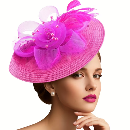Flower Mesh Feathers Hair Fascinators