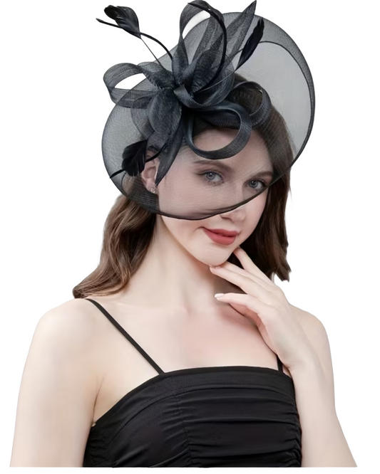 Mesh Feather Fascinators