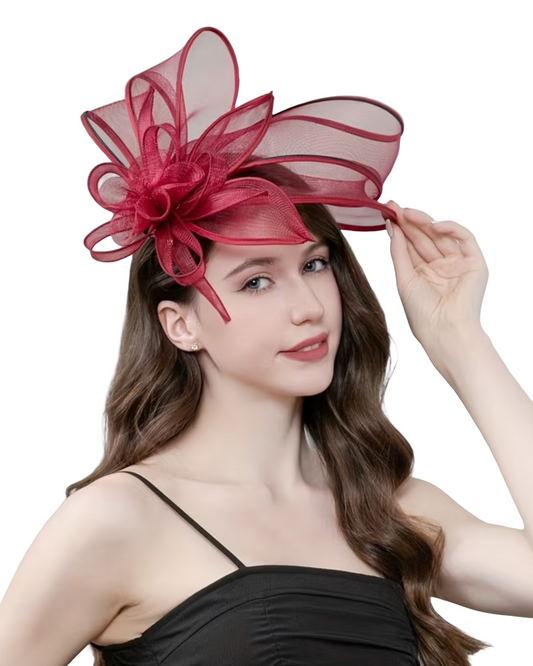 Sheer mesh with ribbon  Fascinators