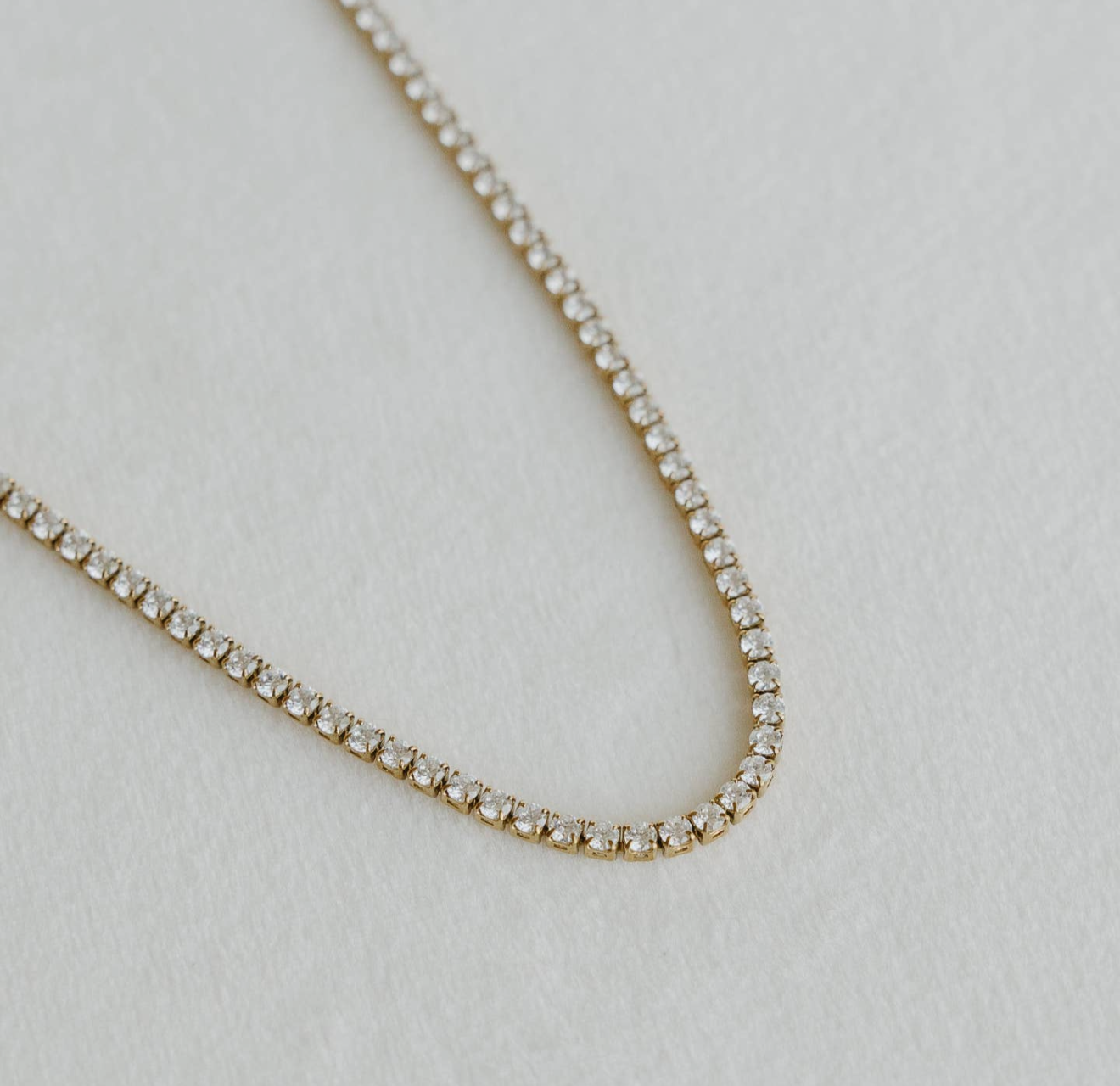 Gold Tennis Necklace