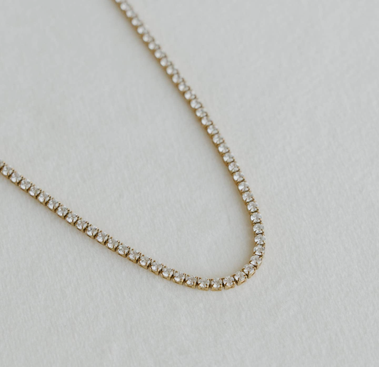 Gold Tennis Necklace