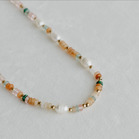 Pastel Pearl Beaded Necklace