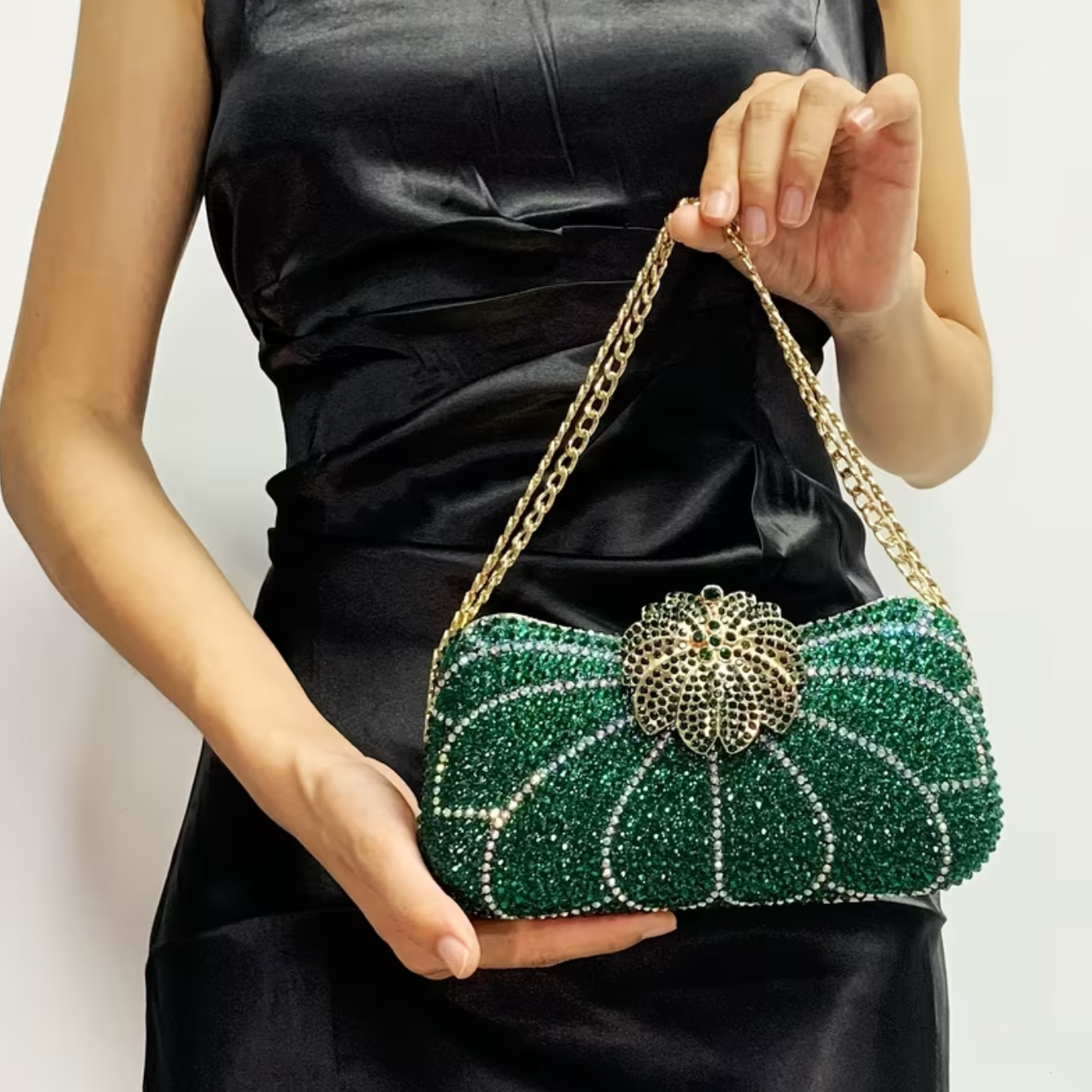 Crystal  Emerald Royal Clutch