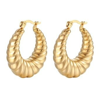 Textured Hoop Earrings