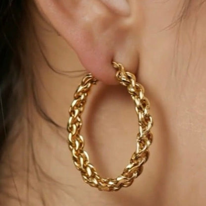 Volta Twisted Hoop Earrings