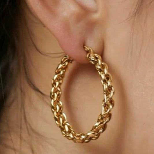 Volta Twisted Hoop Earrings