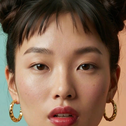 Hammered Hoop Earrings