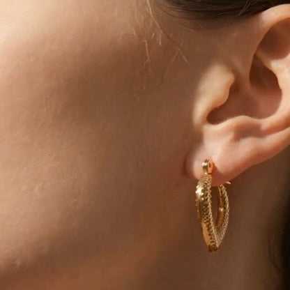 Textured Hoop Earrings
