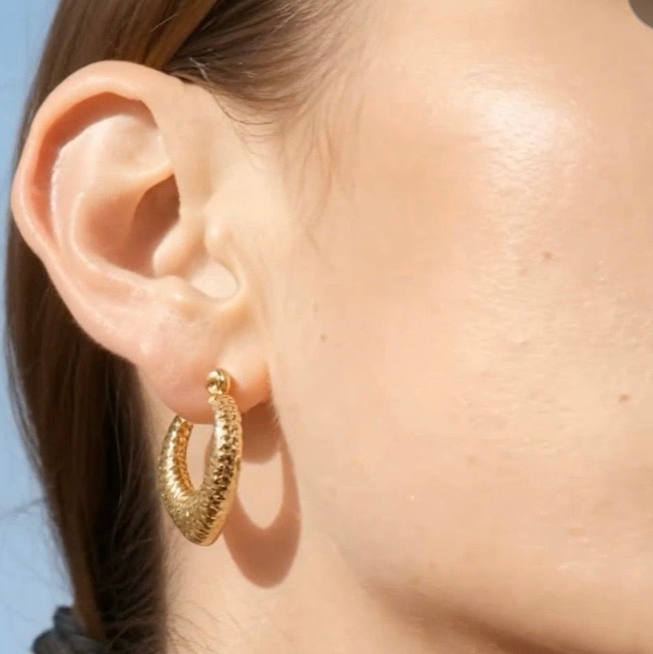 Textured Hoop Earrings