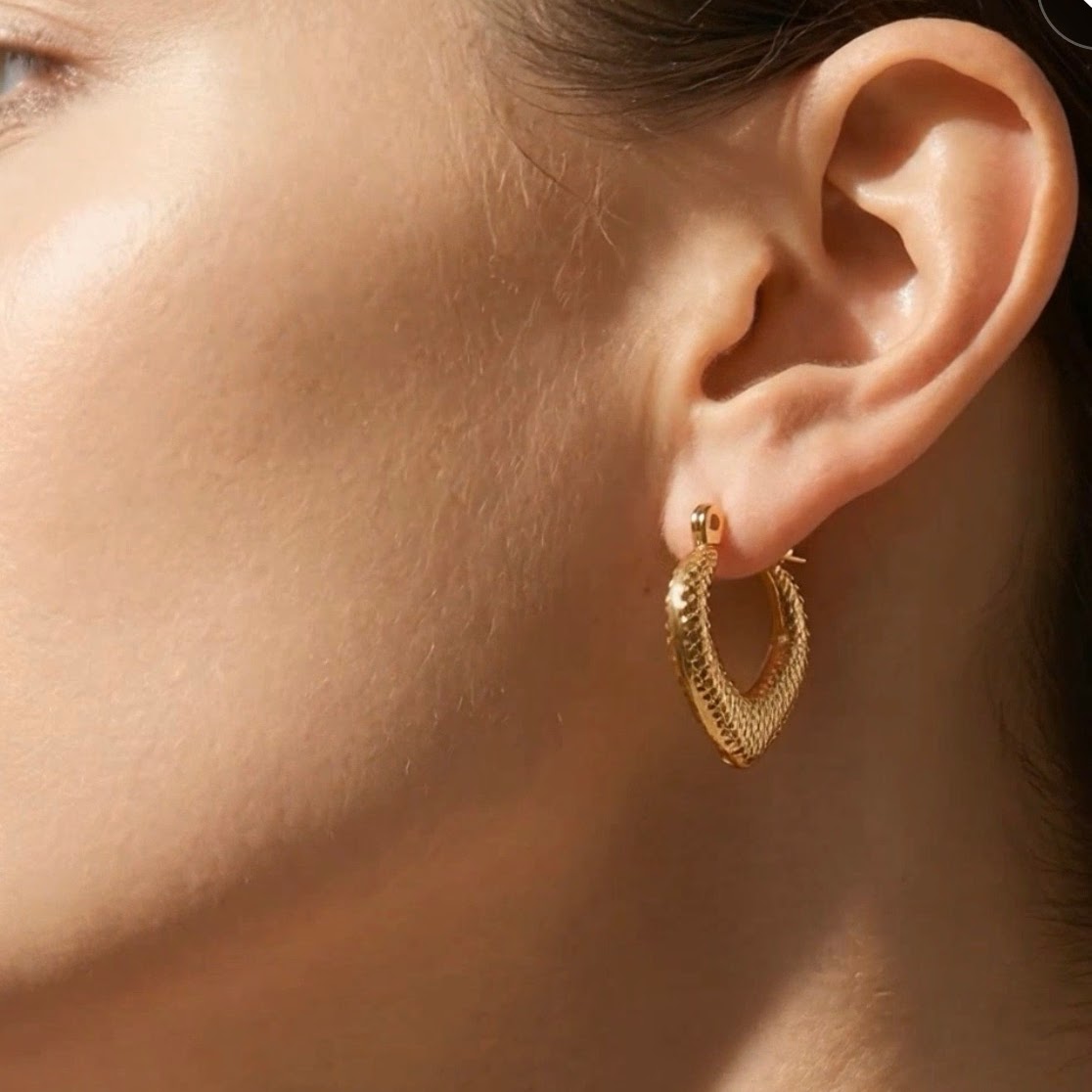 Textured Hoop Earrings