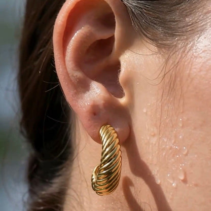 Savana Twisted Hoop Earrings