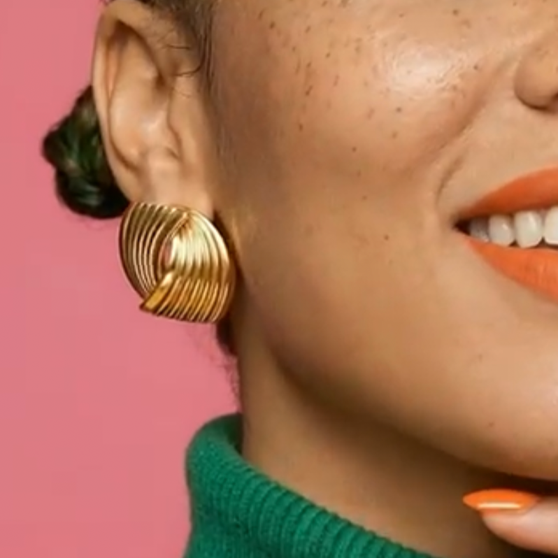 Aurelle Gold-Tone Swirl Earrings