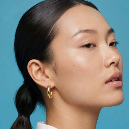 Arabella Textured Hoop Earrings