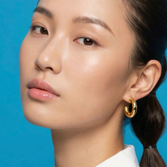 Arabella Textured Hoop Earrings
