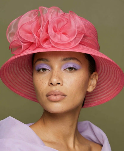Rosette Organza church Hats