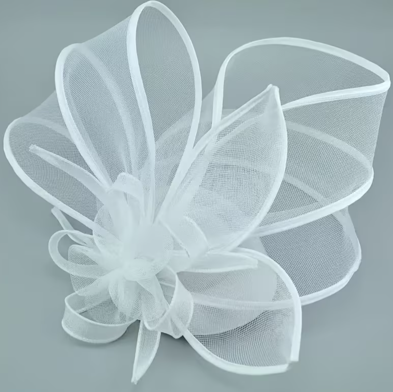 Sheer mesh with ribbon  Fascinators