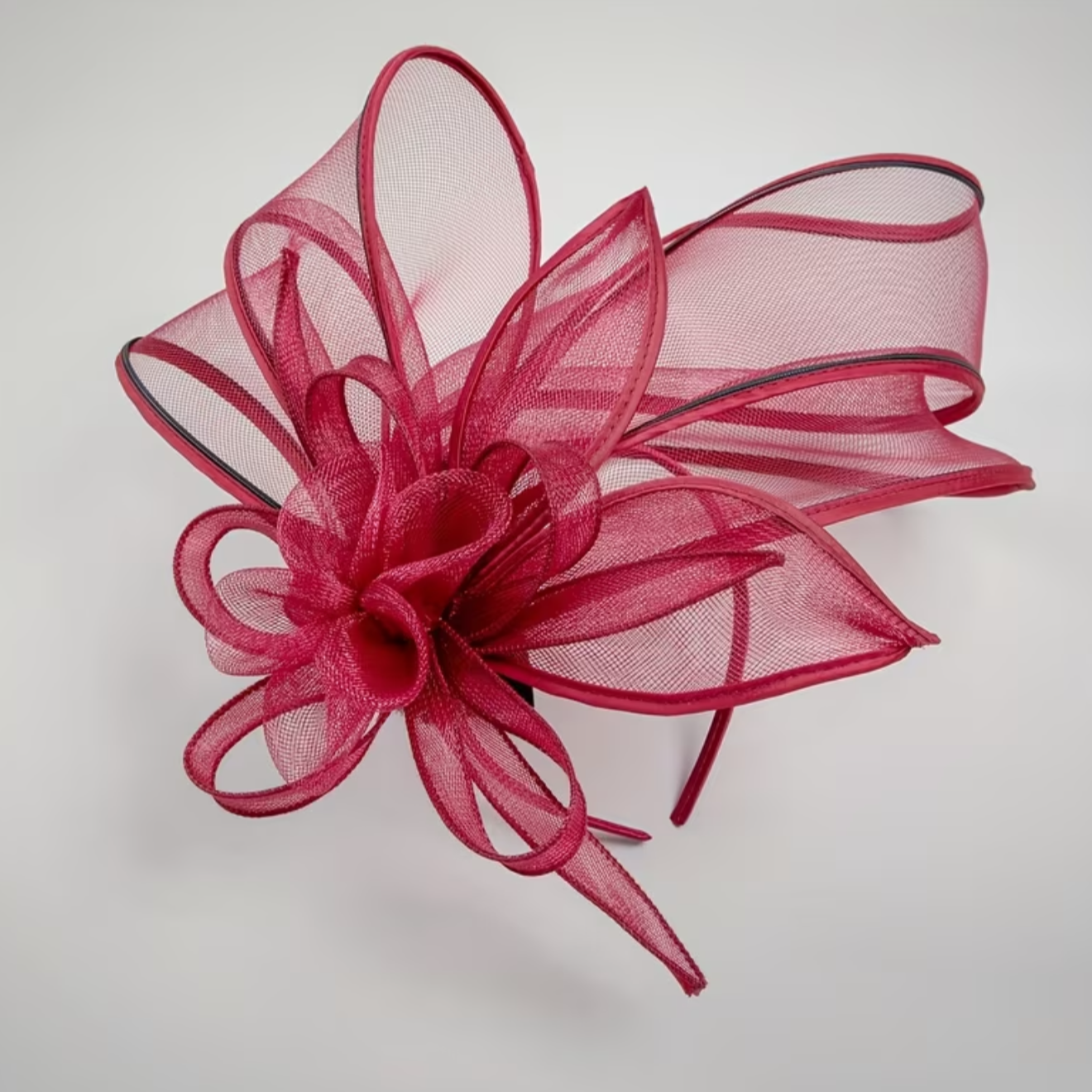 Sheer mesh with ribbon  Fascinators