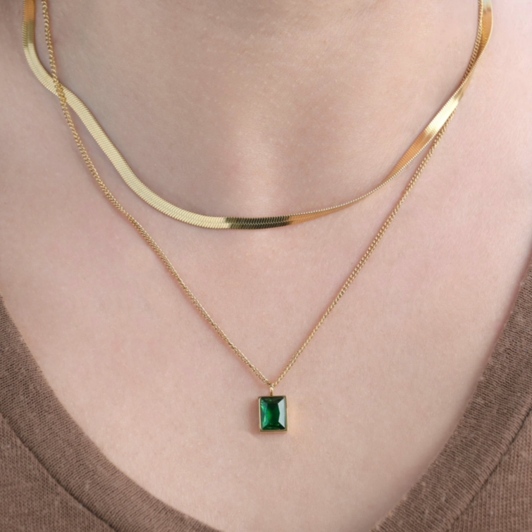 Layered Herringbone Necklace