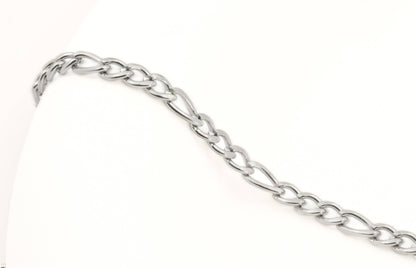 Margaret Figaro Chain Necklace - Figaro Choker - Dainty Gold Chain: Yellow Gold