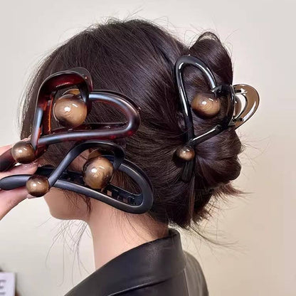 Dhalida Premium Tortoiseshell Hair Claw Clip, Hair Accessories : Brown