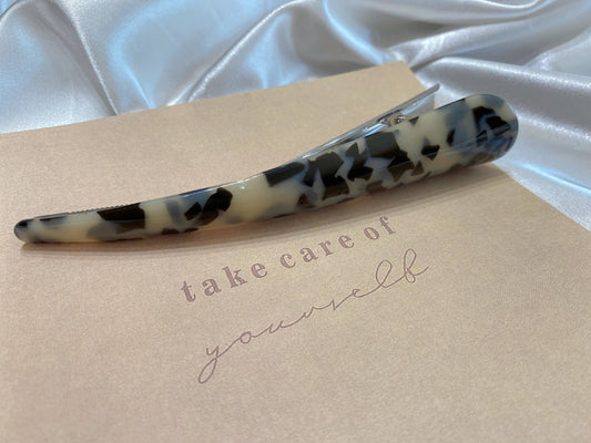 Chloe Acetate Hair Clips, Banana Hair Clip, Hair Accessories,Clip: Light brown tortoise