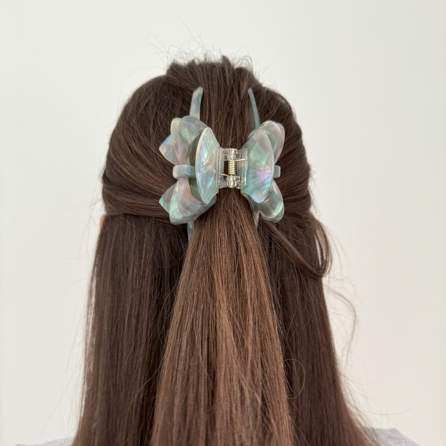 Arianne Cellulose Acetate Bow Hair Claw Clips: Pink