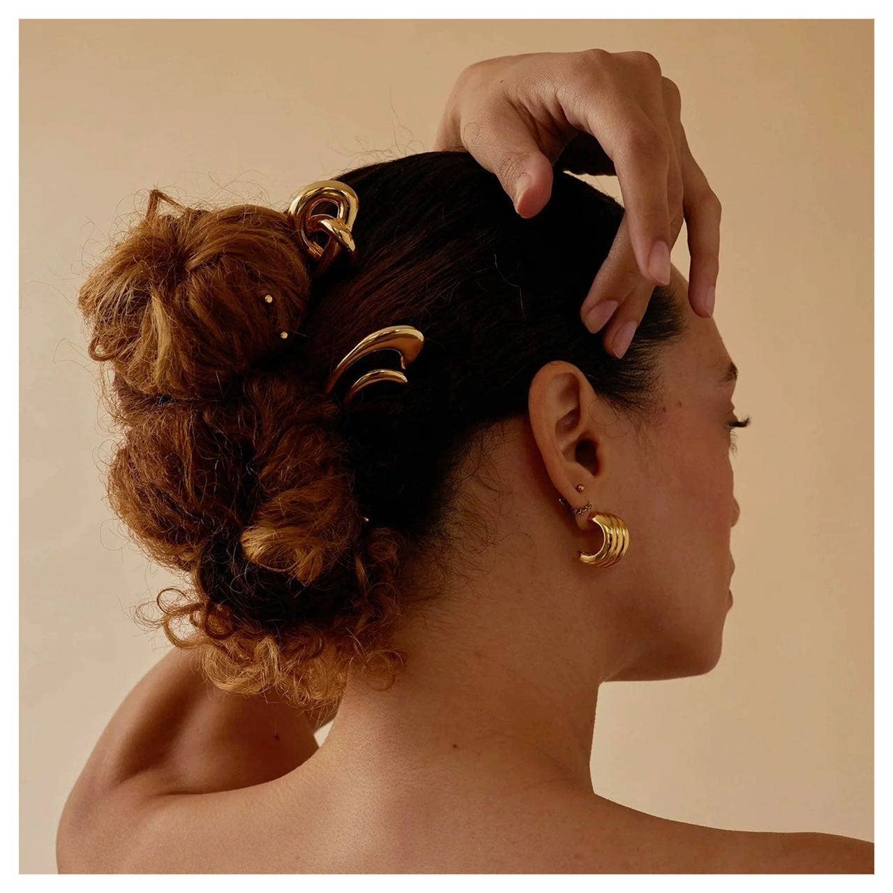 Minimalist Metal Hair Clips – Effortless Updos: Gold