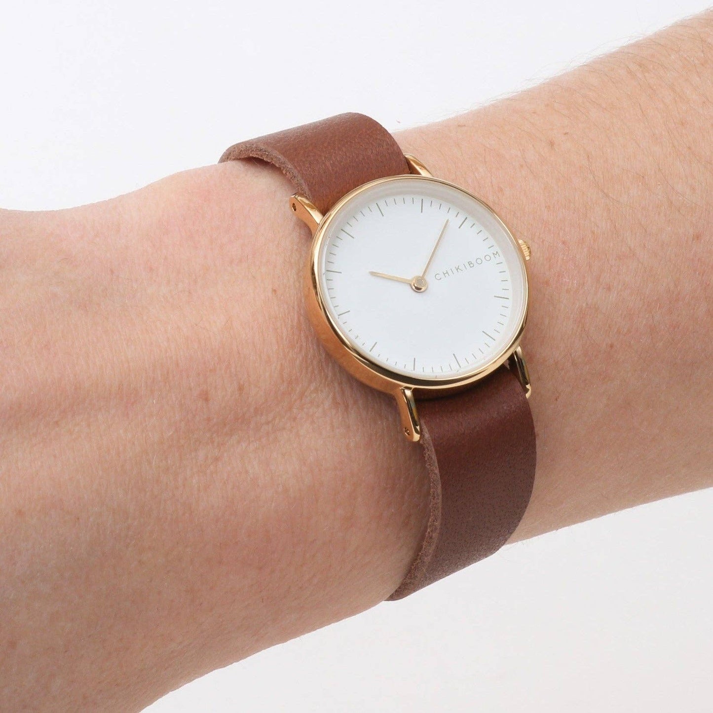 Aurora Brown/cream and gold women's watch